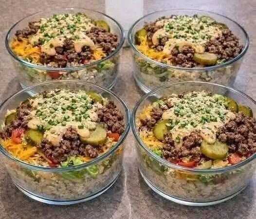 Big Mac Cheeseburger Protein Bowl